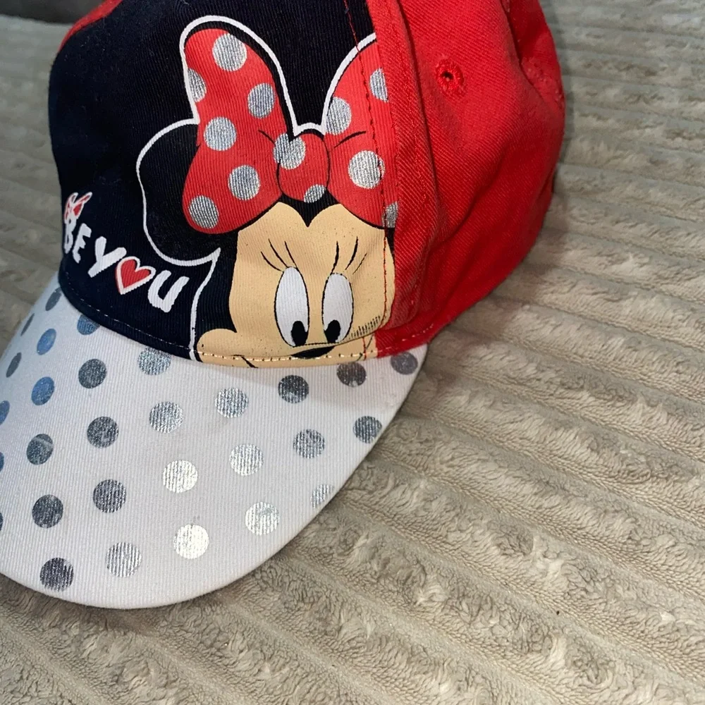 🎀 Disney Minnie Mouse Toddler Hat 🎀 | Velcro Back | 100% Cotton